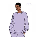 relaxed-fit lavender sweater image